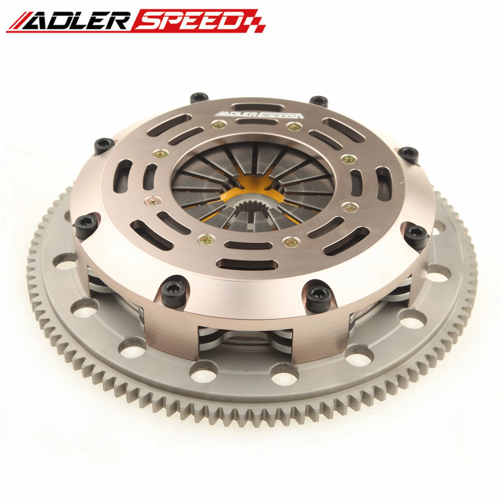 ADLERSPEED SPRUNG TWIN DISC CLUTCH KIT FOR Mitsubishi Eclipse GSX / Galant VR4 Sedan 4-Door 2.0L AWD 6 bolt
ADLERSPEED SPRUNG TWIN DISC CLUTCH KIT FOR Mitsubishi Eclipse GSX / Galant VR4 Sedan 4-Door 2.0L AWD 6 bolt