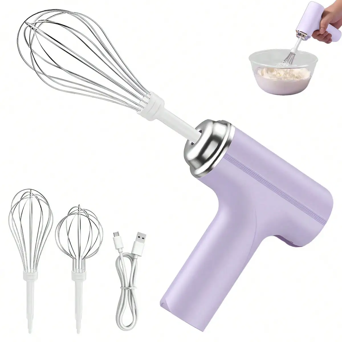 1PC Portable Wireless Electric Egg Beater, USB Rechargeable Hand Mixer, Fast Precise Whipping Lightweight Compact Blender For Baking Cake Cream Egg Whisking
1PC Portable Wireless Electric Egg Beater, USB Rechargeable Hand Mixer, Fast Precise Whipping Lightweight Compact Blender For Baking Cake Cream Egg Whisking