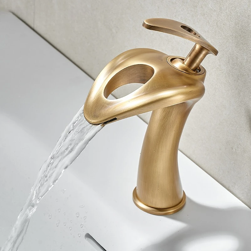 Cross-border antique brass basin faucet toilet bathroom cabinet washbasin waterfall hot and cold splash-proof faucet
Cross-border antique brass basin faucet toilet bathroom cabinet washbasin waterfall hot and cold splash-proof faucet
