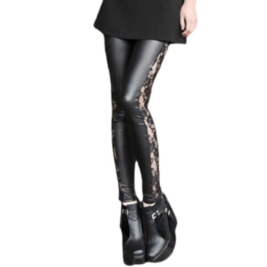 GK-O Fashion Sexy Women PU Leather Gothic Punk Leggings Pants Lace Skinny Trousers
GK-O Fashion Sexy Women PU Leather Gothic Punk Leggings Pants Lace Skinny Trousers
