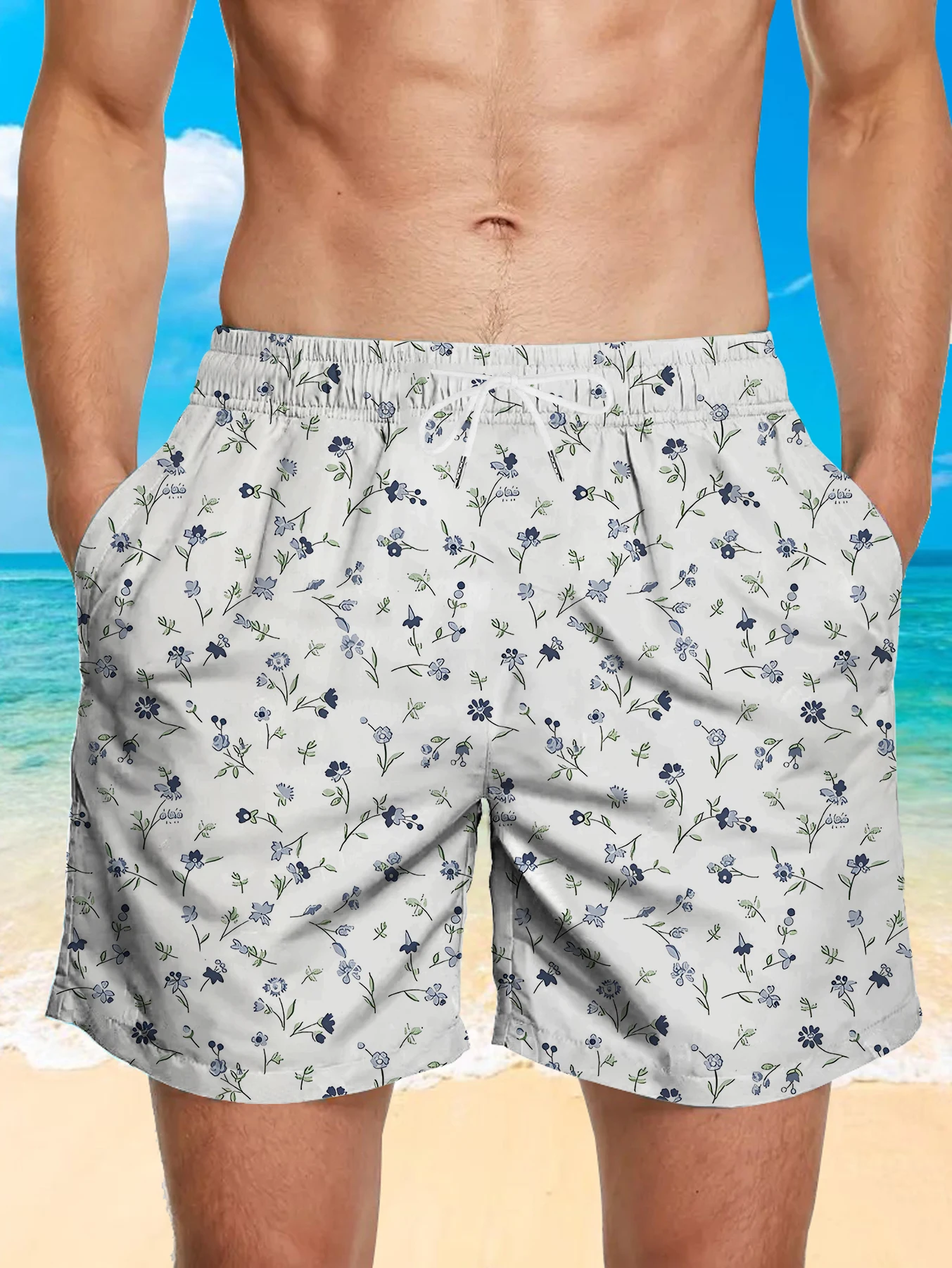 Elastic Waist Men Beach Shorts Full Digital Print Polyester Quick Dry Swimwear
Elastic Waist Men Beach Shorts Full Digital Print Polyester Quick Dry Swimwear