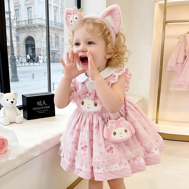 Princess Dress My Melody Spring Autumn Girl Cartoon Cute Sweet Lolita Puff Skirt Bow Peter Pan Collar Party Gift Birthday Dress
Princess Dress My Melody Spring Autumn Girl Cartoon Cute Sweet Lolita Puff Skirt Bow Peter Pan Collar Party Gift Birthday Dress