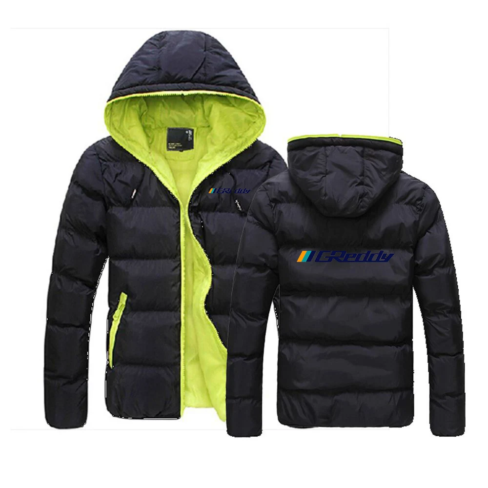 2025 Autumn And Winter Men's GReddy Turbo Systems Logo Print Fleece Warm Cotton Padded Jacket Solid Color Coat Zipper Hoodies
2025 Autumn And Winter Men's GReddy Turbo Systems Logo Print Fleece Warm Cotton Padded Jacket Solid Color Coat Zipper Hoodies