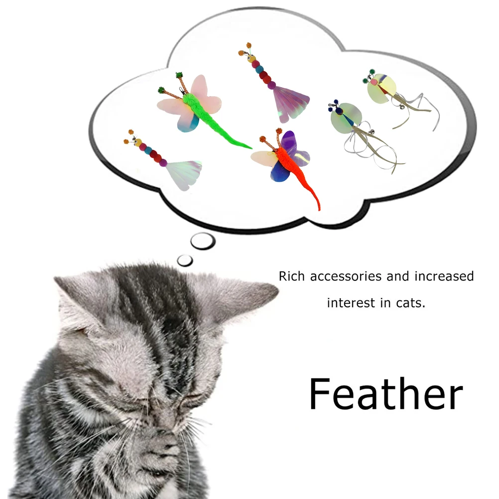 6pcs Cat Teaser Replacement Refills Interactive Kitten Pet Accessories Cat Teasing Stick Replacements Plaything For Cats
6pcs Cat Teaser Replacement Refills Interactive Kitten Pet Accessories Cat Teasing Stick Replacements Plaything For Cats