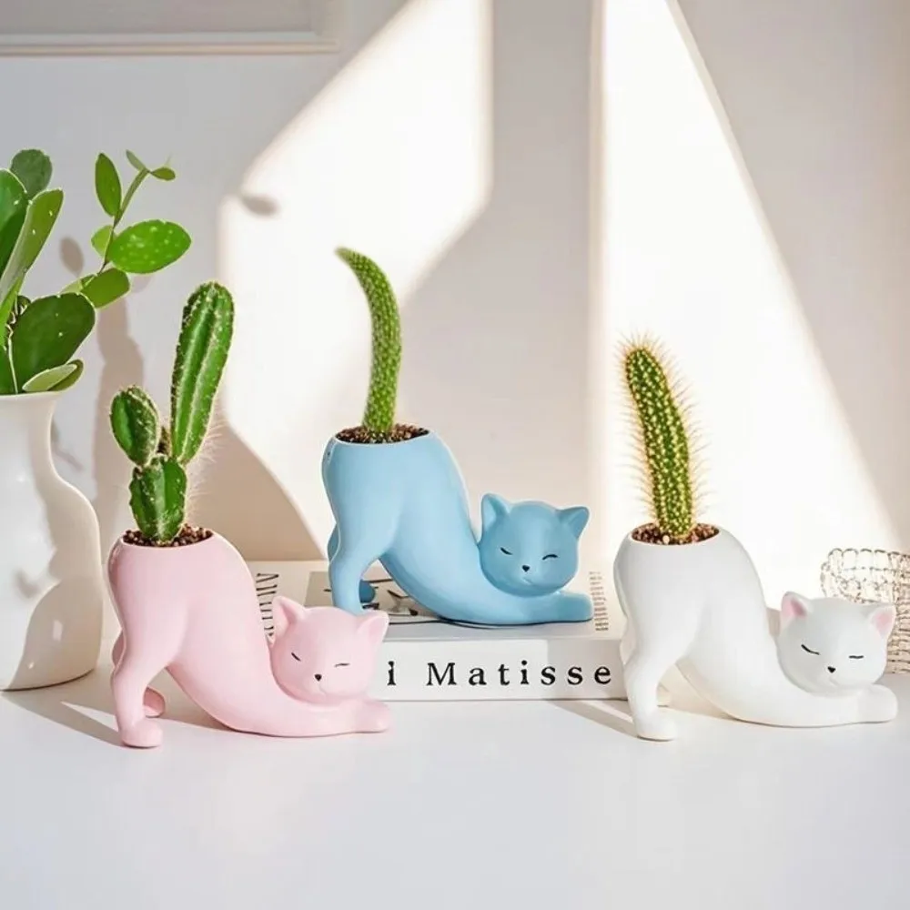 Creative Cute Cat Tail Column Flower Pot Ceramic Desktop Decor Cat Flower Pot Vase Cartoon Flower Vase Flowerpot Home Decor
Creative Cute Cat Tail Column Flower Pot Ceramic Desktop Decor Cat Flower Pot Vase Cartoon Flower Vase Flowerpot Home Decor