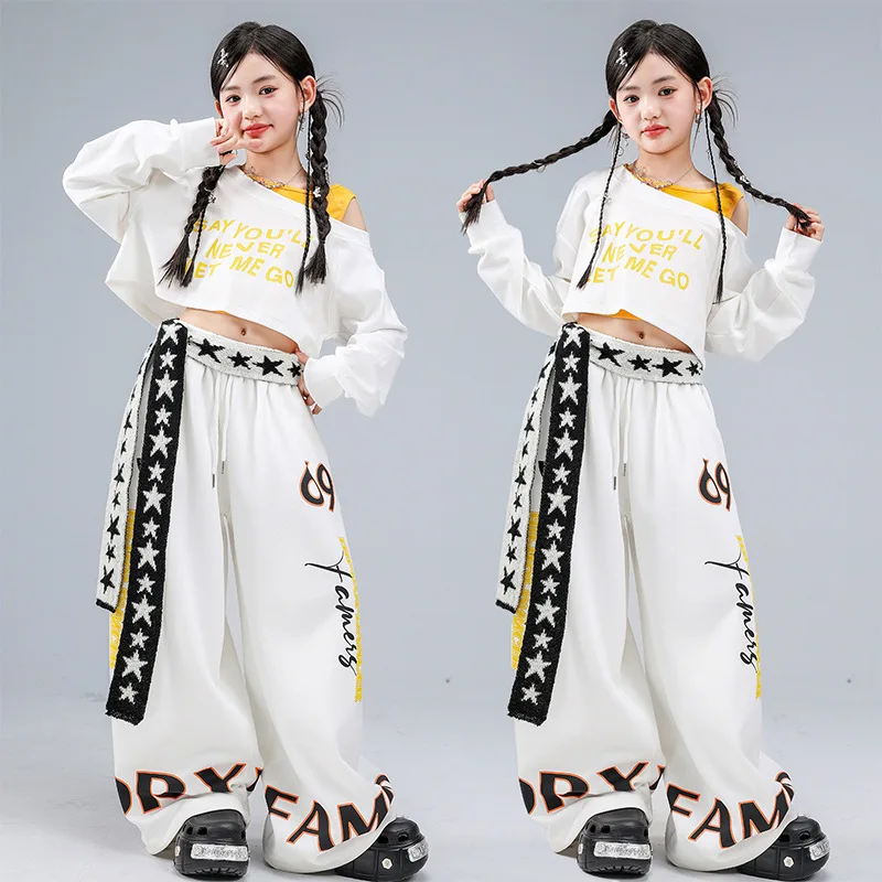 Girls K-pop Fake Two-piece Crop Top Joggers Pants Streetwear Girl Group Costume Hip Hop Jazz Street Dance Outfit Set
Girls K-pop Fake Two-piece Crop Top Joggers Pants Streetwear Girl Group Costume Hip Hop Jazz Street Dance Outfit Set