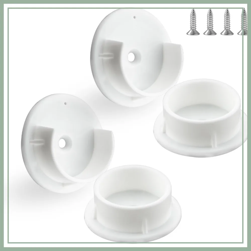 U-Shaped Closet Rod Bracket, 1-3/8'' White Plastic Rod Holder for Closet, Shower Curtain Pole Support, 2 Pack
U-Shaped Closet Rod Bracket, 1-3/8'' White Plastic Rod Holder for Closet, Shower Curtain Pole Support, 2 Pack