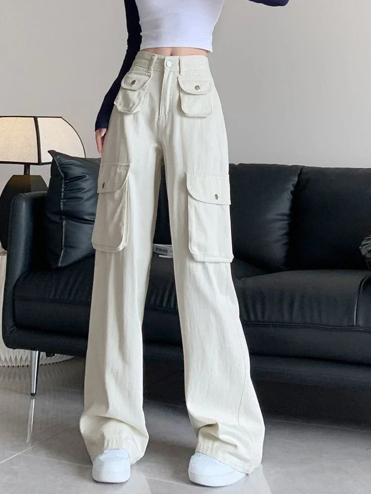 American High Street Cargo Jeans Women Y2K Korean Style High Waist Pocket Loose Casual Pants Harajuku All-Match Denim Trousers
American High Street Cargo Jeans Women Y2K Korean Style High Waist Pocket Loose Casual Pants Harajuku All-Match Denim Trousers