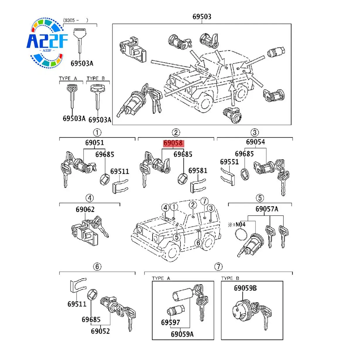 A22F-1 шт. Крышка топливного балона с блокировкой цилиндра для всех моделей дизельного двигателя Hilux/4-Runner с крышкой винтового типа 6905860071 
A22F-1 шт. Крышка топливного балона с блокировкой цилиндра для всех моделей дизельного двигателя Hilux/4-Runner с крышкой винтового типа 6905860071