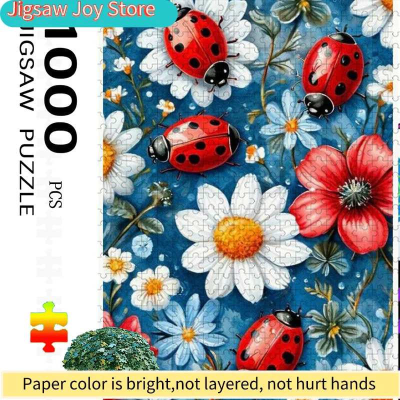 1000-детальный цветной пазл с изображением божьей коровки и цветов | Яркий абстрактный дизайн с изображением божьих коровок и маргариток, увлекательный и захватывающий.
1000-детальный цветной пазл с изображением божьей коровки и цветов | Яркий абстрактный дизайн с изображением божьих коровок и маргариток, увлекательный и захватывающий.