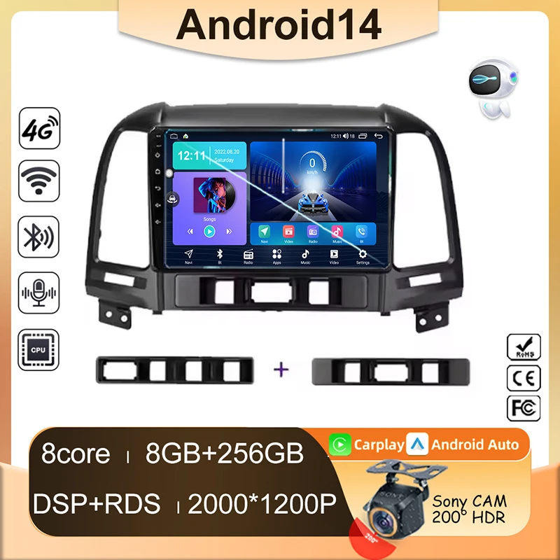 Автомобильный Android для Hyundai Santa Fe 2 2006 2007 2008 2009 2010 2011 2012 Авто Радио Мультимедиа Carplay GPS без 2din DVD-навигации
Автомобильный Android для Hyundai Santa Fe 2 2006 2007 2008 2009 2010 2011 2012 Авто Радио Мультимедиа Carplay GPS без 2din DVD-навигации