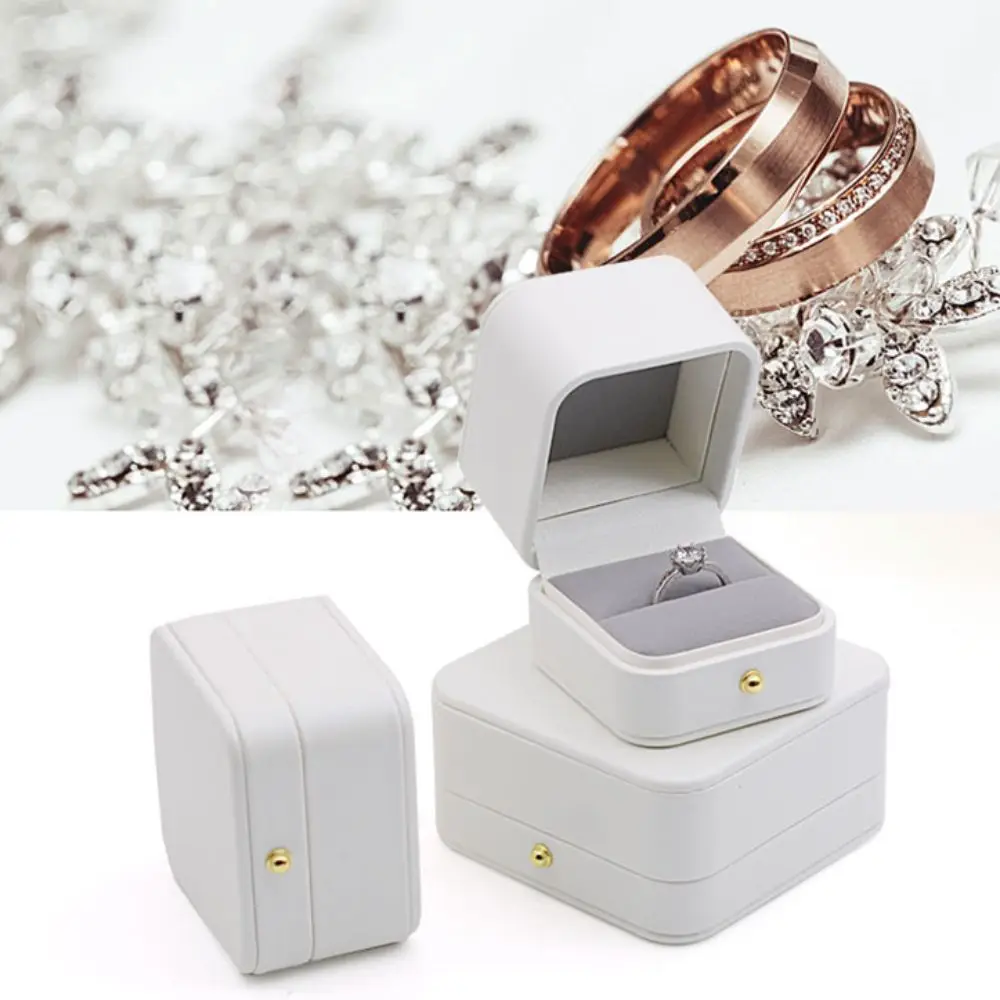 Elegant PU Leather Jewelry Gift Box White Multiple Specifications Jewelry Packaging Box Flannel Lining Ring Case Valentine's Day
Elegant PU Leather Jewelry Gift Box White Multiple Specifications Jewelry Packaging Box Flannel Lining Ring Case Valentine's Day