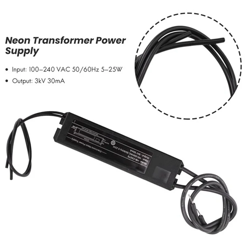 CEA 2X неоновый свет-трансформер, электронный трансформатор, питание 3 кВ, 30 мА, 5-25 Вт, подходит для любых размеров стеклянной неоновой вывески 
CEA 2X неоновый свет-трансформер, электронный трансформатор, питание 3 кВ, 30 мА, 5-25 Вт, подходит для любых размеров стеклянной неоновой вывески
