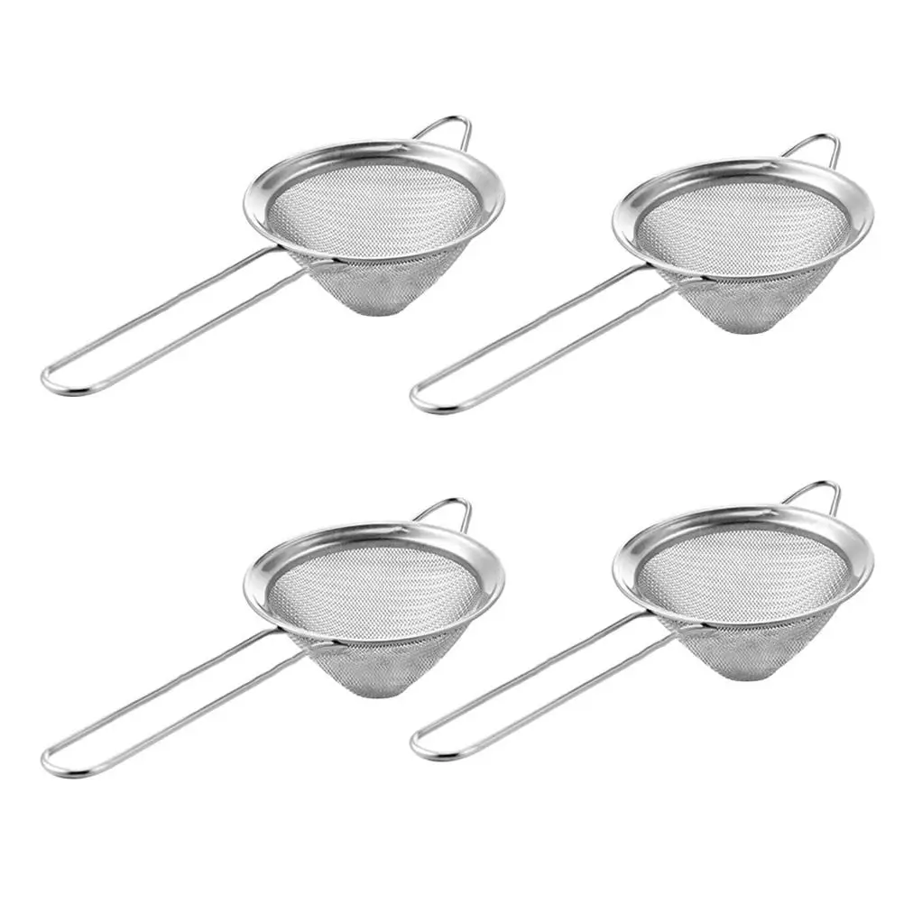 4 Pcs Stainless Steel Strainer Fine Mesh Sieve Kitchen Food Uniform Hole Colander Hot Pot Long Handle Easy Clean
4 Pcs Stainless Steel Strainer Fine Mesh Sieve Kitchen Food Uniform Hole Colander Hot Pot Long Handle Easy Clean