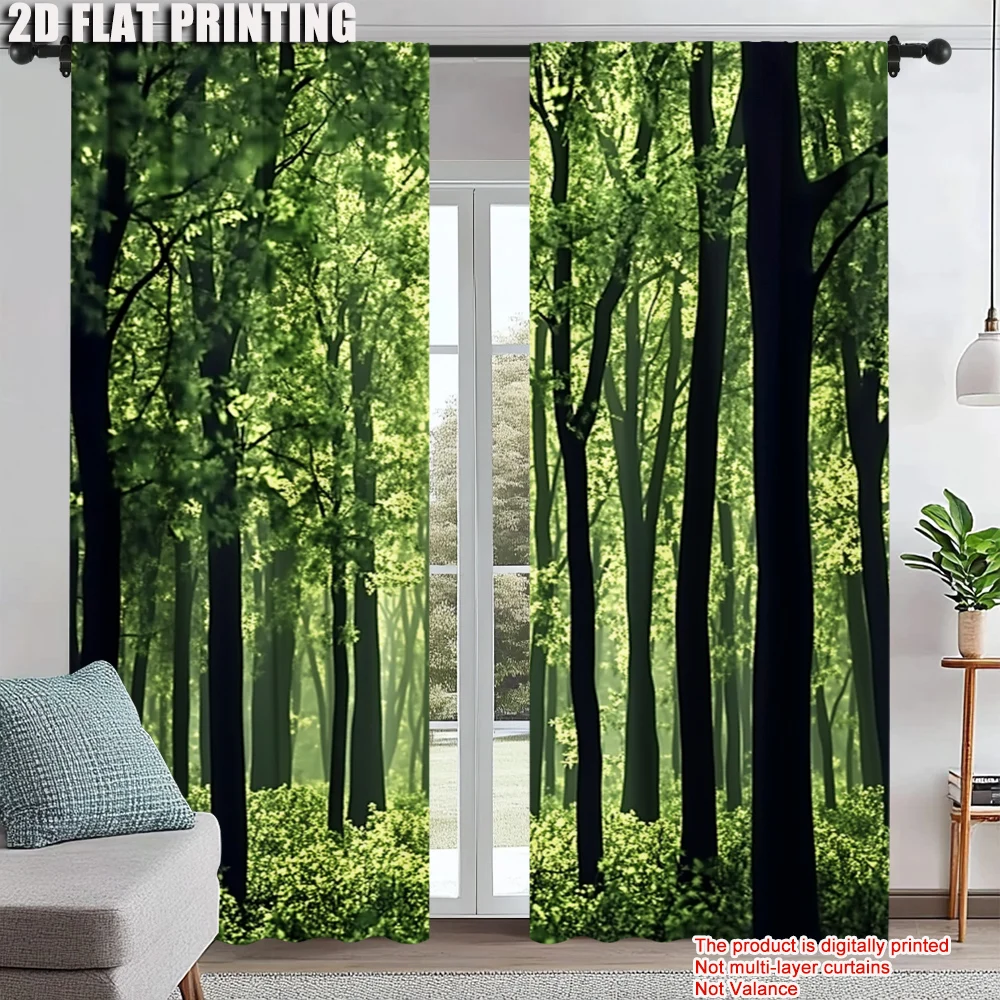 2Pcs Green Forest Window Curtains Rod Pocket Window Treatment With Jungle Branches Nature Scenery Drapes For Bedroom Living Room
2Pcs Green Forest Window Curtains Rod Pocket Window Treatment With Jungle Branches Nature Scenery Drapes For Bedroom Living Room