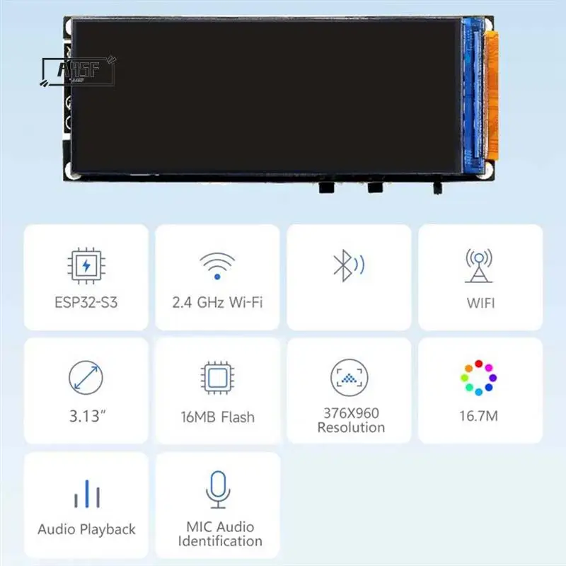 A45F-ESP32-S3 Development Board 3.13-Inch Color LCD AI Deepseek Chat Robot WIFI&Bluetooth 376X960 16.7M With Case
A45F-ESP32-S3 Development Board 3.13-Inch Color LCD AI Deepseek Chat Robot WIFI&Bluetooth 376X960 16.7M With Case