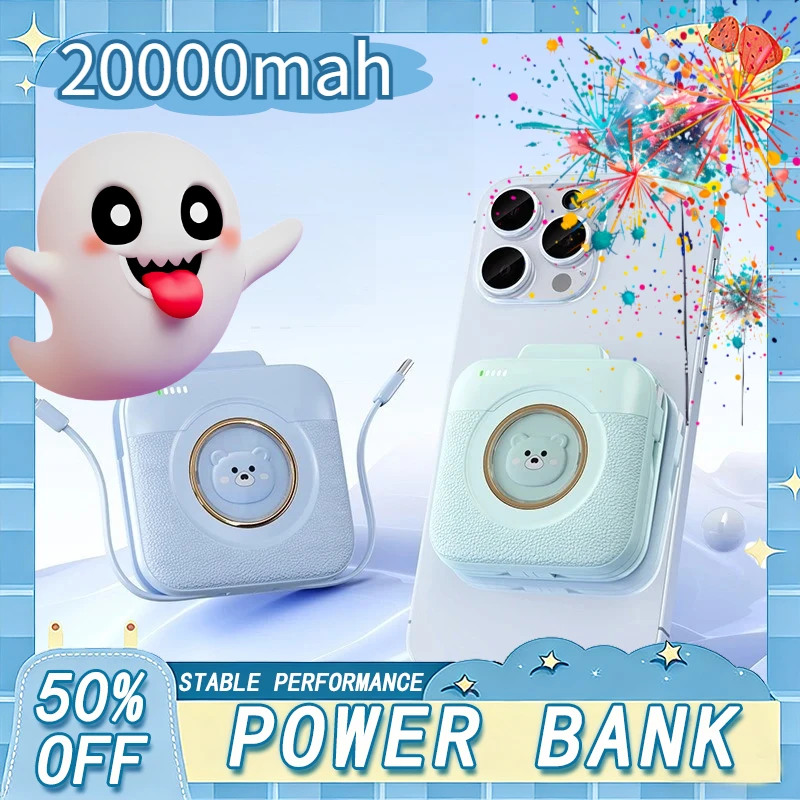 20000mAh Mini Power Bank Cute Pet Cartoon Powerbank Built in Cable Portable Charger External Battery Pack Power Bank Poverbank
20000mAh Mini Power Bank Cute Pet Cartoon Powerbank Built in Cable Portable Charger External Battery Pack Power Bank Poverbank