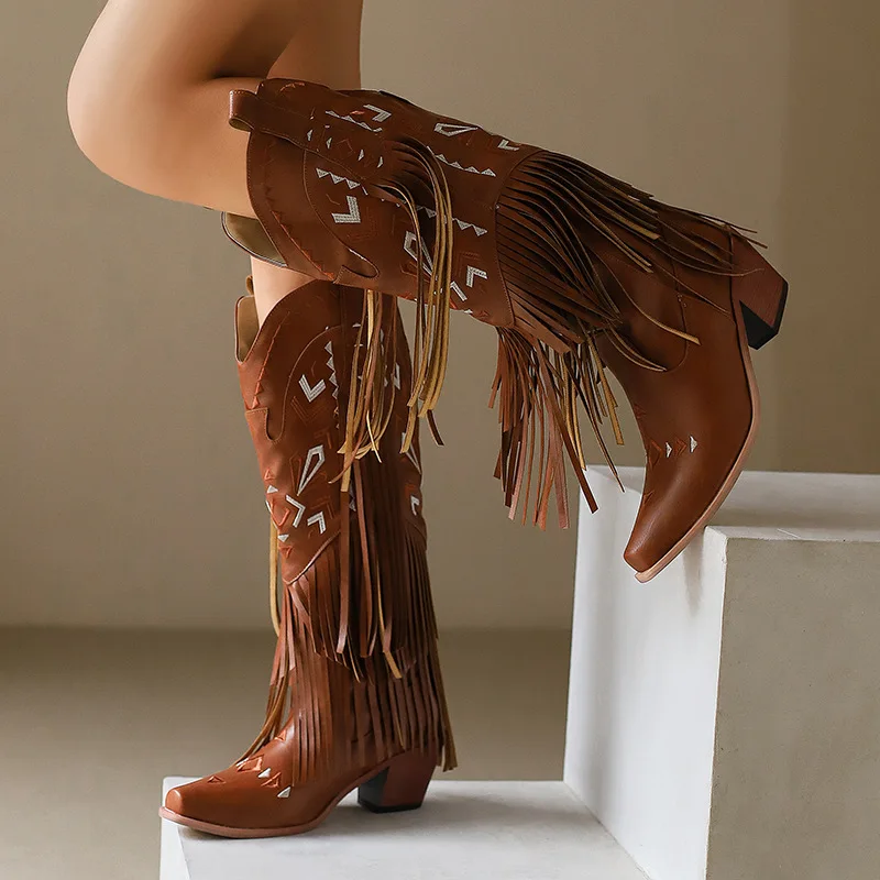 IPPEUM Cowboy Boots For Women Black Brown Pu Leather Western Shoes Plus Size 35-46 Knee High Cowgirl Boots
IPPEUM Cowboy Boots For Women Black Brown Pu Leather Western Shoes Plus Size 35-46 Knee High Cowgirl Boots