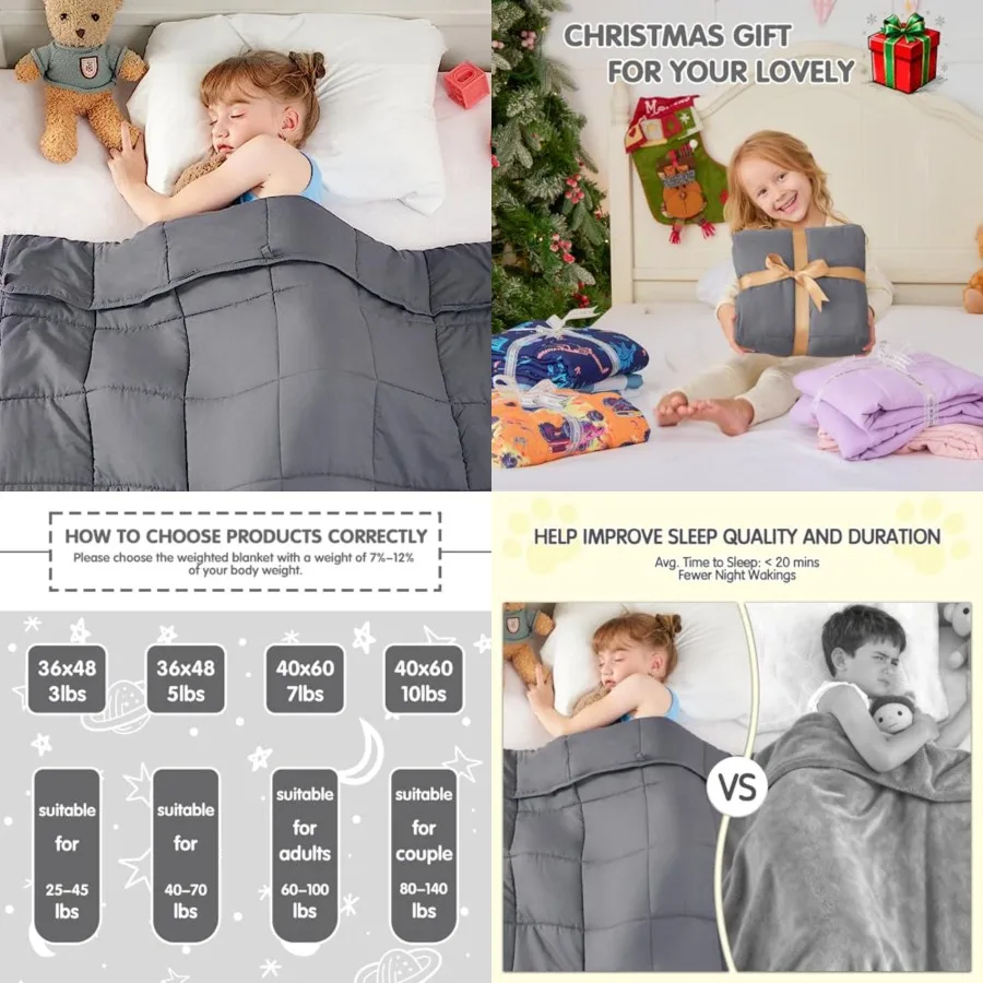 Weighted Blanket 7 Pounds Cooling Weighted Lap Blanket, Grey Heavy Blankets for Sleeping, Weighted Throw Blanket Gifts for 60-8
Weighted Blanket 7 Pounds Cooling Weighted Lap Blanket, Grey Heavy Blankets for Sleeping, Weighted Throw Blanket Gifts for 60-8