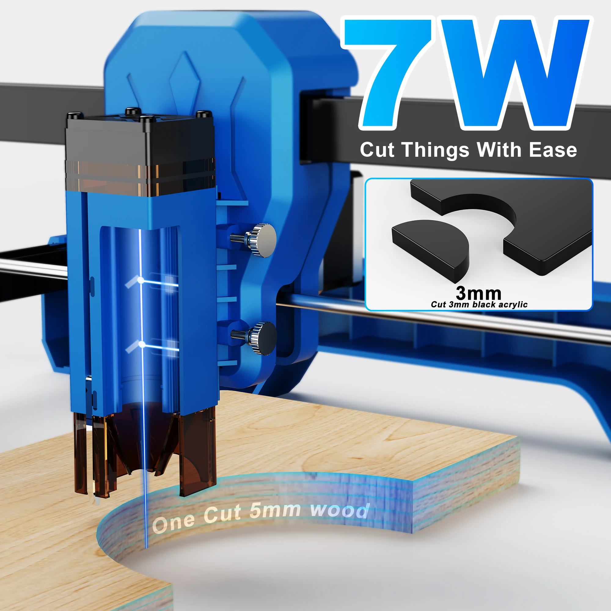 Laservii L1 Pro Laser Engraver 7W 12W 300x300mm area 12000mm/min Speed Laser Engraving Machine for Acrylic Metal Wood DIY
Laservii L1 Pro Laser Engraver 7W 12W 300x300mm area 12000mm/min Speed Laser Engraving Machine for Acrylic Metal Wood DIY 