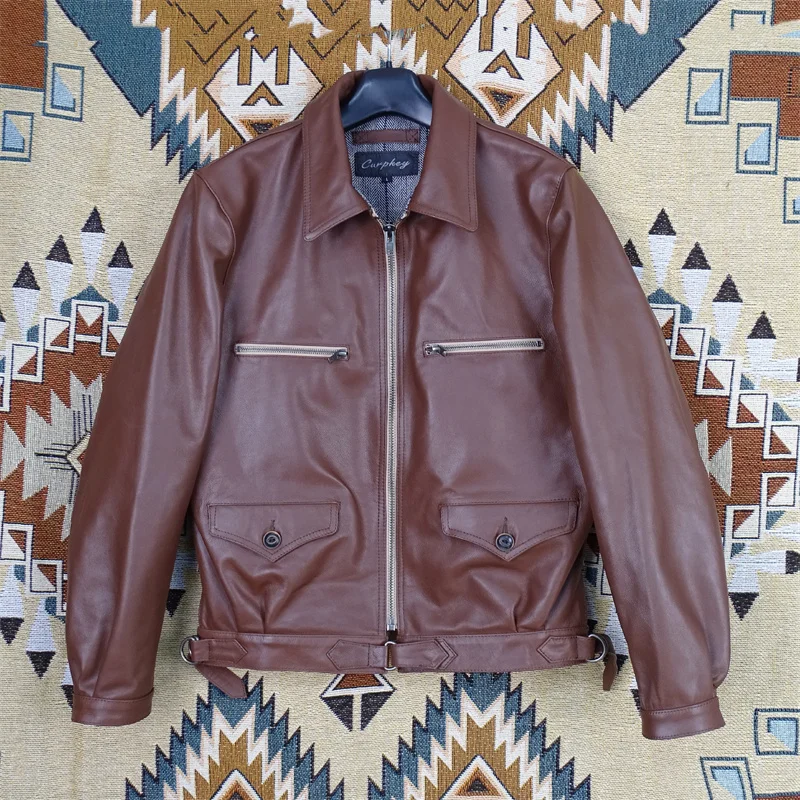 Harann Genuine Top Layer Cowhide Leather Jaet Men's Casual Faion Autumn New Sle Pilot Collar ort Fit Busin Casual
Harann Genuine Top Layer Cowhide Leather Jaet Men's Casual Faion Autumn New Sle Pilot Collar ort Fit Busin Casual