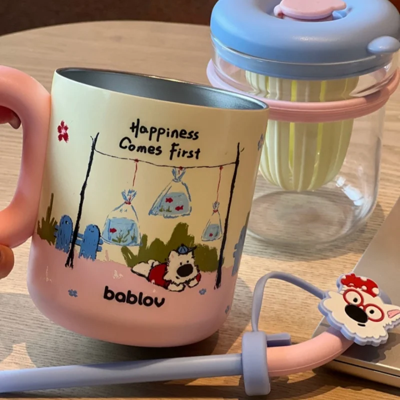 Bablov Glass Lined Insulated Water Cup Straw Tea Separation High Aesthetic Handle Mug For Women Office Daily Use Ideal Gift
Bablov Glass Lined Insulated Water Cup Straw Tea Separation High Aesthetic Handle Mug For Women Office Daily Use Ideal Gift
