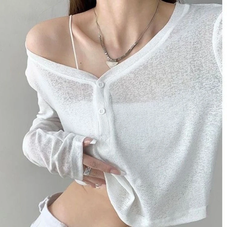 Солнцезащитное пальто Layz тонкое с длинным рукавом, Осенние Новые Топы, женские однобортные футболки Y2k E-Girl с V-образным вырезом, кардиган
Солнцезащитное пальто Layz тонкое с длинным рукавом, Осенние Новые Топы, женские однобортные футболки Y2k E-Girl с V-образным вырезом, кардиган