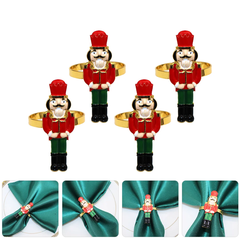 4 Pcs Set Walnut Soldier Napkin Buttons Holiday Party Decorations (4) 4pcs Miss Red Rhinestones Metal Christmas Rings
4 Pcs Set Walnut Soldier Napkin Buttons Holiday Party Decorations (4) 4pcs Miss Red Rhinestones Metal Christmas Rings