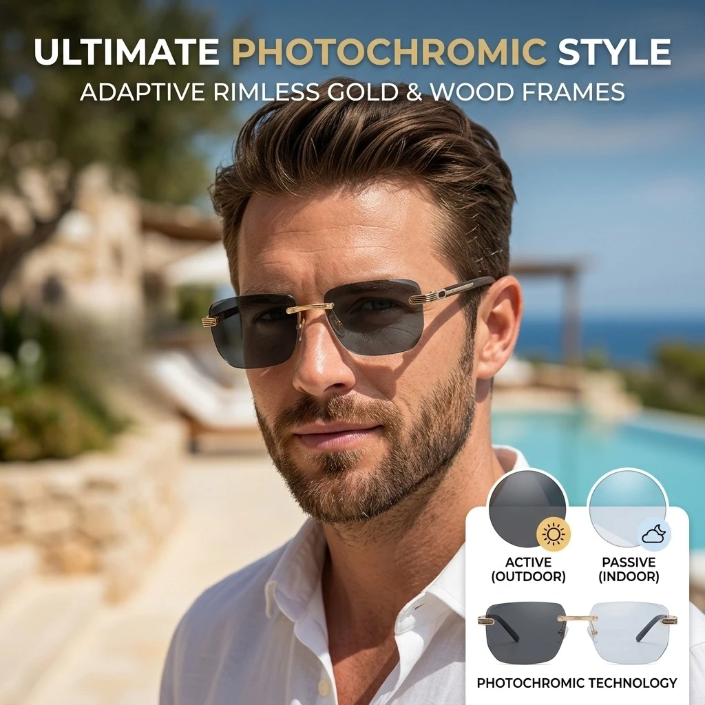 Fashion Frameless Photochromic Sunglasses UV400 Men Women Diamond Cut Rimless Color Changing Outdoor Driving Eyewear
Fashion Frameless Photochromic Sunglasses UV400 Men Women Diamond Cut Rimless Color Changing Outdoor Driving Eyewear