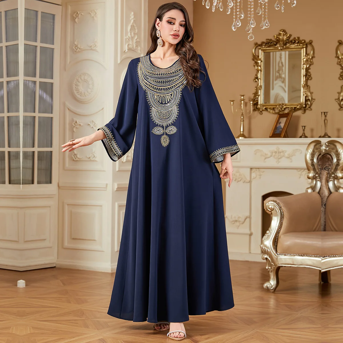 Fashion Embroidery Abaya Dubai Kaftan Muslim Women Maxi Dress Turkey Kaftan Islam Clothing Musulmane Femme Robe Abayas Djellaba
Fashion Embroidery Abaya Dubai Kaftan Muslim Women Maxi Dress Turkey Kaftan Islam Clothing Musulmane Femme Robe Abayas Djellaba