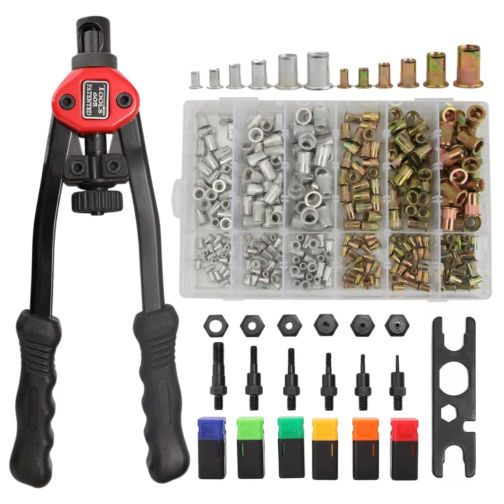 300pcs Rivet Nuts Gun Flatheadscrew Pop Nut Rivet Gun Set Mandrel Kit Nut Rivet Repair Rivetgun Hand Tools M3/M4/M5/M6/M8
300pcs Rivet Nuts Gun Flatheadscrew Pop Nut Rivet Gun Set Mandrel Kit Nut Rivet Repair Rivetgun Hand Tools M3/M4/M5/M6/M8