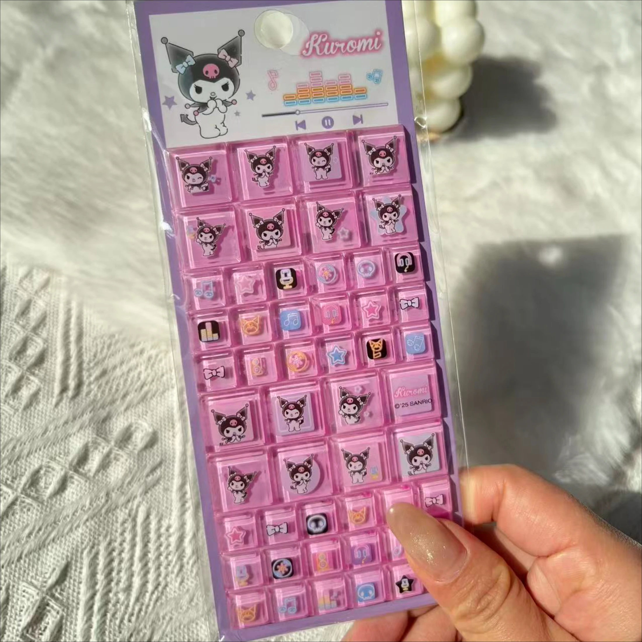 Наклейки с изображением мультфильма Kuromi & Cinnamoroll Crystal Square: наклейки для украшения чехла для телефона и чашки с водой
Наклейки с изображением мультфильма Kuromi & Cinnamoroll Crystal Square: наклейки для украшения чехла для телефона и чашки с водой