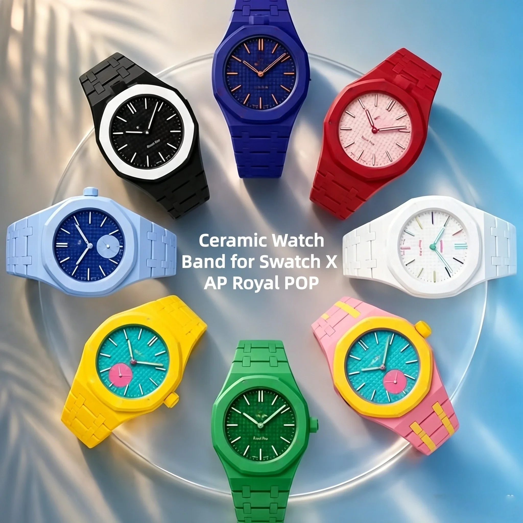 Ceramic Strap+case Integrated Kit for Swatch X AP Royal POP Pocket Watch Change Wristband for AP Royal POP Luxury Bracelet Bnad
Ceramic Strap+case Integrated Kit for Swatch X AP Royal POP Pocket Watch Change Wristband for AP Royal POP Luxury Bracelet Bnad