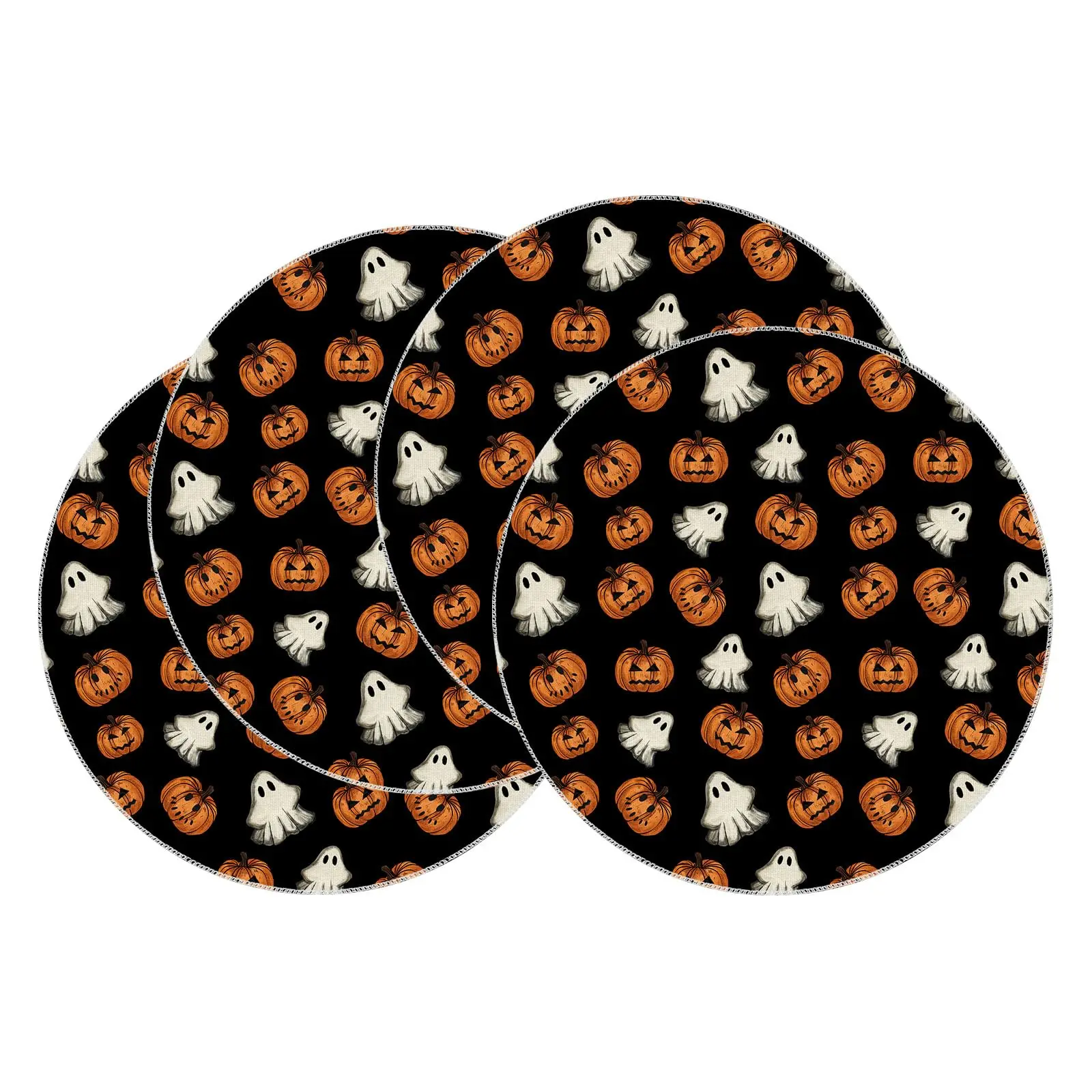 Black Spooky Ghost Pumpkin Halloween Round Placemats Table Mats for Party Home Kitchen Dining Table Decorations 14 Inch
Black Spooky Ghost Pumpkin Halloween Round Placemats Table Mats for Party Home Kitchen Dining Table Decorations 14 Inch