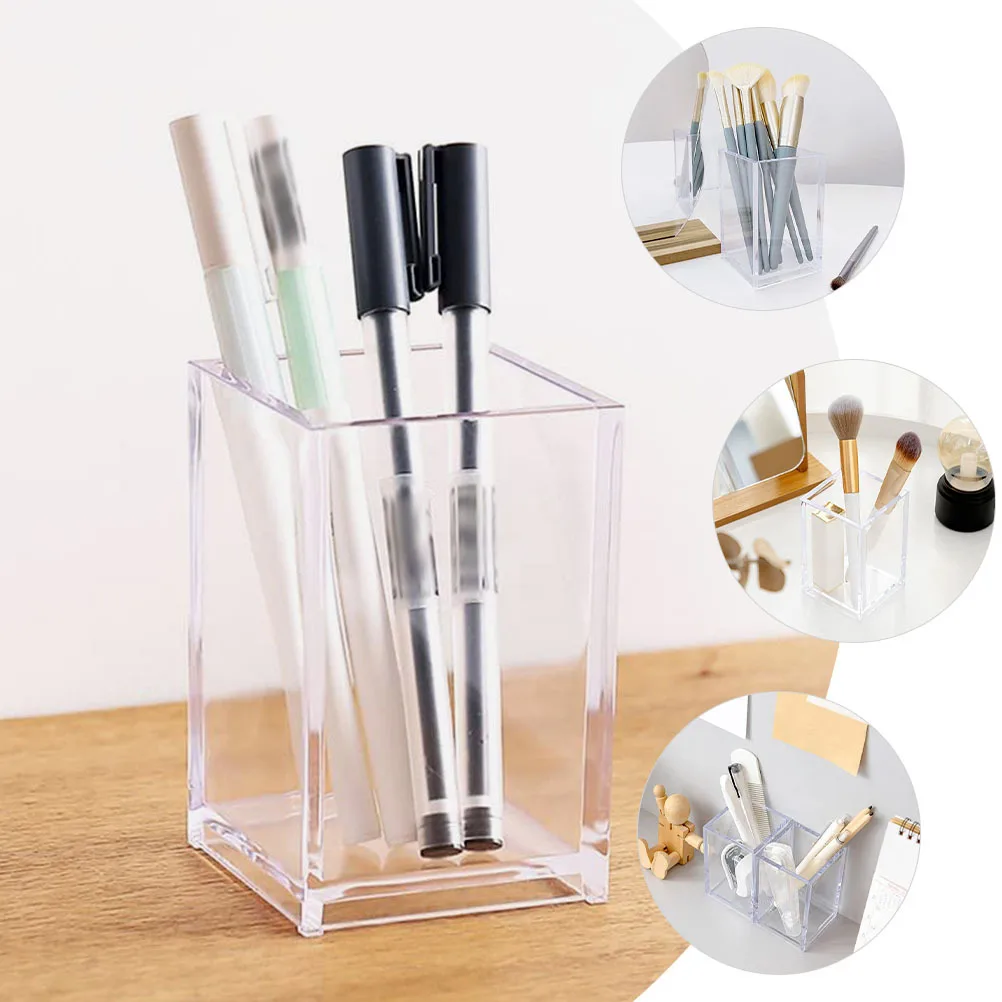 2Pcs Clear Acrylic Pen Holders Desk Pencil Storage Containers for Makeup Brushes Stationery Desktop Organizers
2Pcs Clear Acrylic Pen Holders Desk Pencil Storage Containers for Makeup Brushes Stationery Desktop Organizers