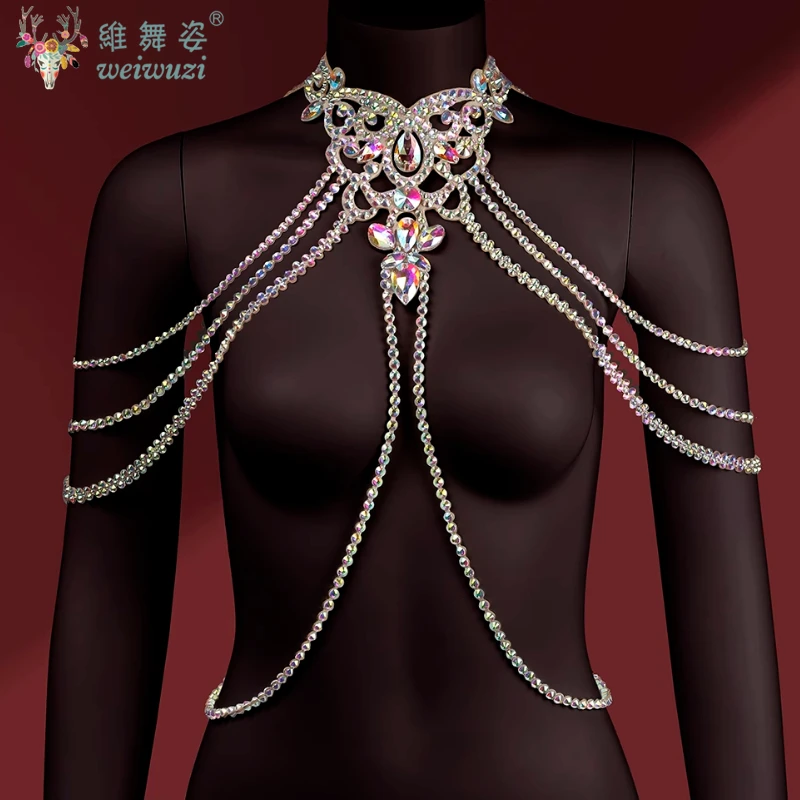 Ожерелье для танца живота, аксессуары для выступлений на плечах, восточные танцы, женская высококачественная профессиональная цепочка с бриллиантами для соревнований
Ожерелье для танца живота, аксессуары для выступлений на плечах, восточные танцы, женская высококачественная профессиональная цепочка с бриллиантами для соревнований
