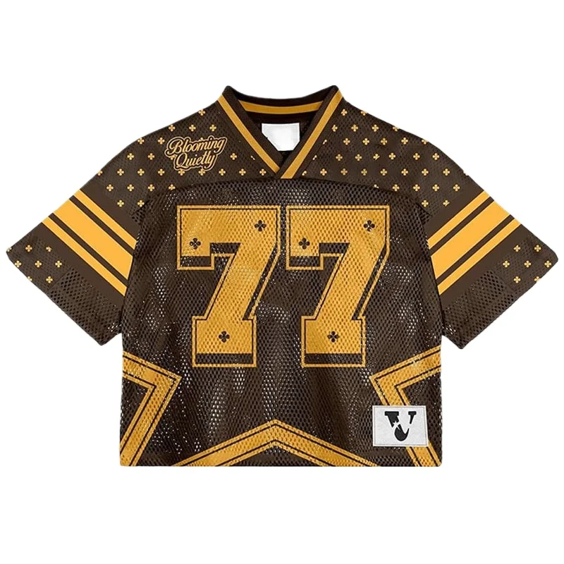 Men T-Shirt with number Print Women's oversize T-shirts y2k Mesh V-Neck Short Sleeve Top
Men T-Shirt with number Print Women's oversize T-shirts y2k Mesh V-Neck Short Sleeve Top