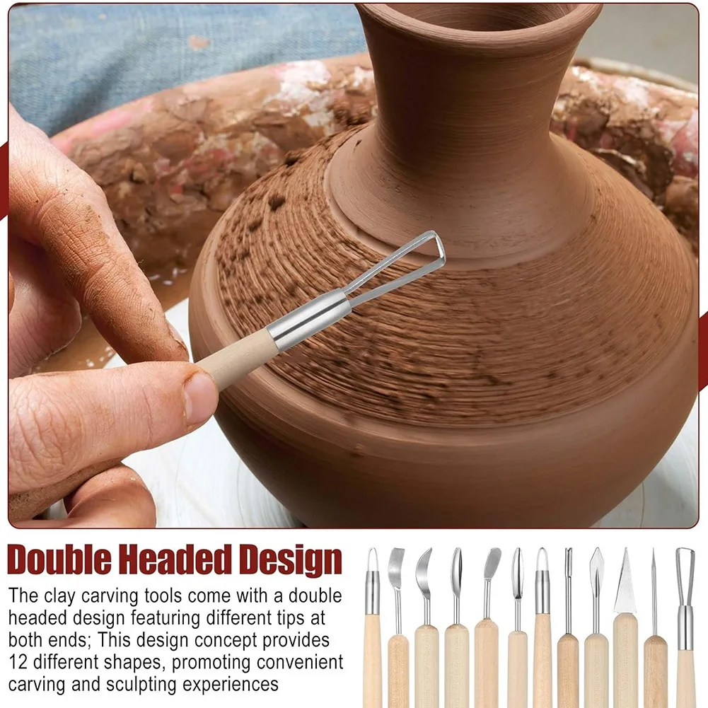 36 Pieces Clay Carving Tools Set Double Sided Polymer Clay Tools air dry clay tools Wood
36 Pieces Clay Carving Tools Set Double Sided Polymer Clay Tools air dry clay tools Wood