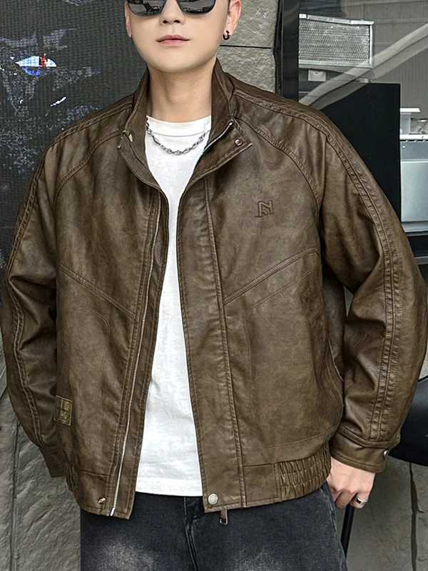 Retro American PU Leather Jaet Men's Faionable Trendy High-End Windproof Motorcycle Coat Autumn Winter Stand Fit Zipper
Retro American PU Leather Jaet Men's Faionable Trendy High-End Windproof Motorcycle Coat Autumn Winter Stand Fit Zipper