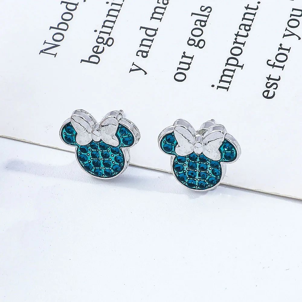 Disney Minnie Mouse Diamond Ear Studs - Creative Green Mickey Mouse Figure Earrings Jewelry Accessory for Gift
Disney Minnie Mouse Diamond Ear Studs - Creative Green Mickey Mouse Figure Earrings Jewelry Accessory for Gift