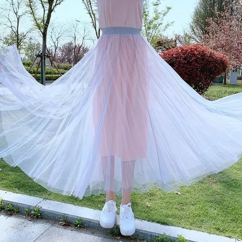 Women High Street Casual Loose Elastic Waist Ball Gown Lace Female Clothing Summer Elastic Waist Fashion Elegant A-line Skirt
Women High Street Casual Loose Elastic Waist Ball Gown Lace Female Clothing Summer Elastic Waist Fashion Elegant A-line Skirt
