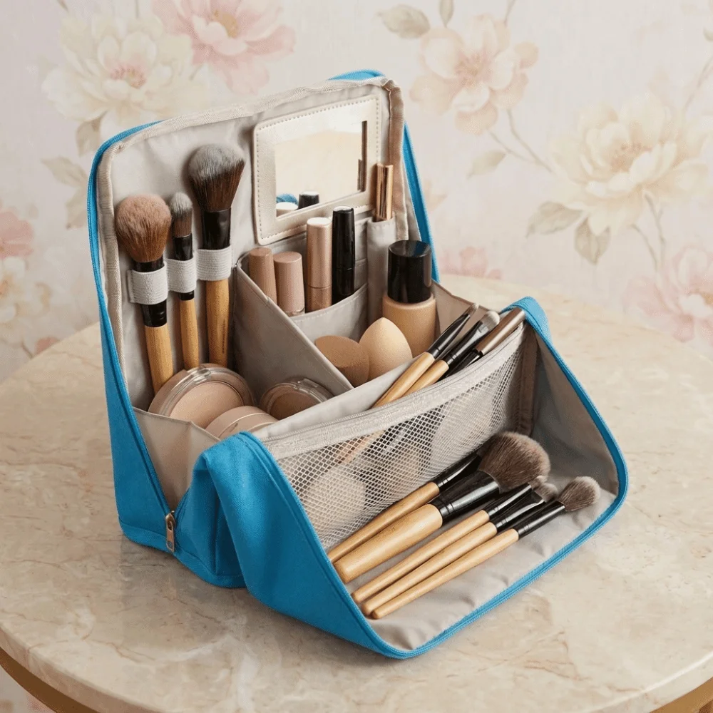 Large Capacity Vertical Makeup Bag Multi-Compartment Standable Skincare Storage Bag Portable Minimalist Student Stationery Bag
Large Capacity Vertical Makeup Bag Multi-Compartment Standable Skincare Storage Bag Portable Minimalist Student Stationery Bag