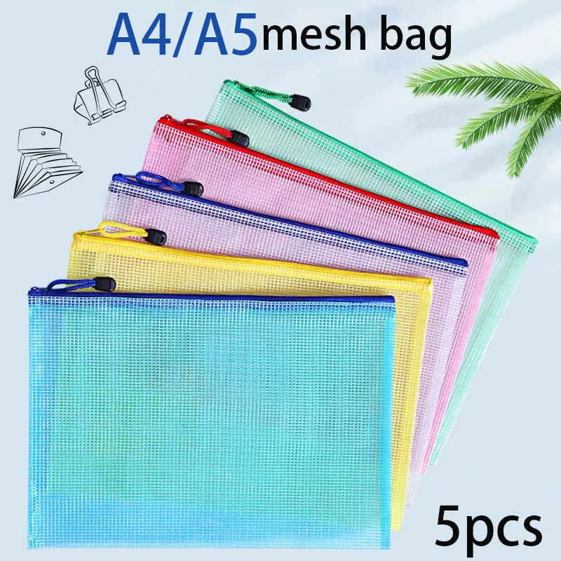 5pcs mixed color mesh zipper bag file bag waterproof zipper folder A4A5 school office supplies pencil bag storage bag
5pcs mixed color mesh zipper bag file bag waterproof zipper folder A4A5 school office supplies pencil bag storage bag