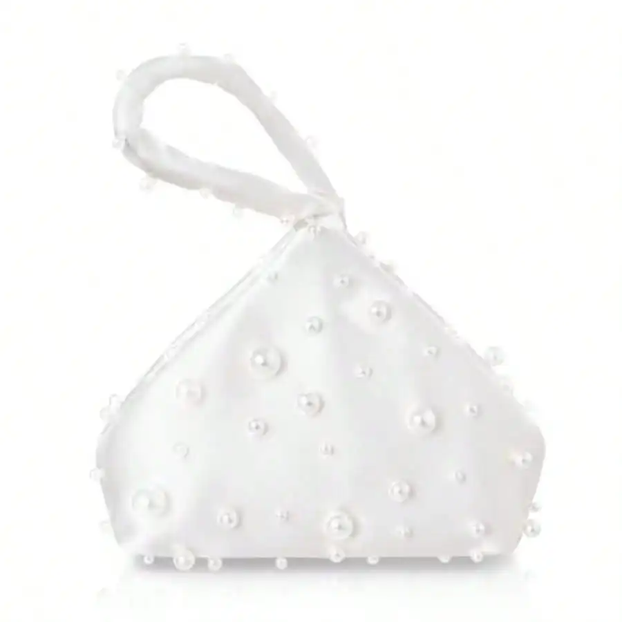 Clutch Purses For Women - Satin Evening Bag Triangle Purse Pearl Handbag For Wedding Prom Party
Clutch Purses For Women - Satin Evening Bag Triangle Purse Pearl Handbag For Wedding Prom Party