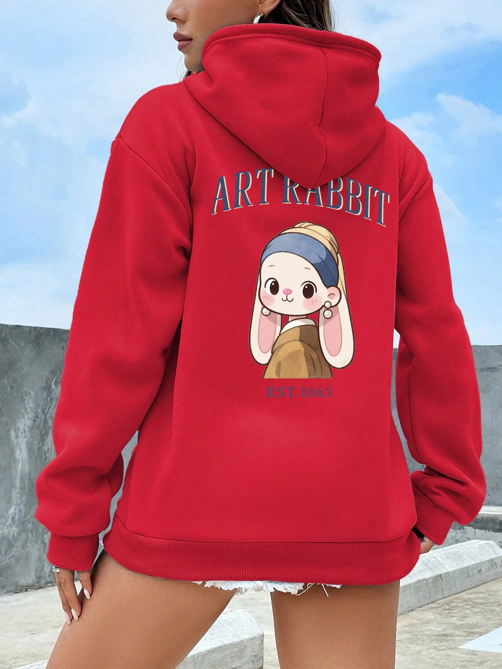 Pearl Earring Art Rabbit Prints Hoodie Women Casual Pocket Sweatshirts Winter Fleece Warm Pullovers Basics Sporty Woman Clothes
Pearl Earring Art Rabbit Prints Hoodie Women Casual Pocket Sweatshirts Winter Fleece Warm Pullovers Basics Sporty Woman Clothes