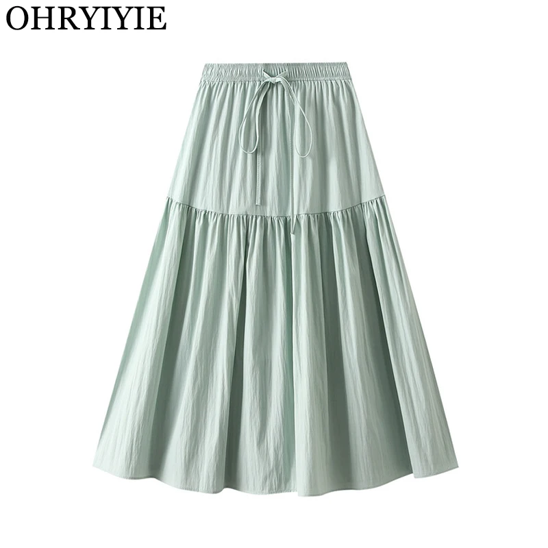 Green High Waist Skirt Summer Women Casual White Black Lace-up A-line Skirt Female Midi Long All-match Skirts Lady
Green High Waist Skirt Summer Women Casual White Black Lace-up A-line Skirt Female Midi Long All-match Skirts Lady