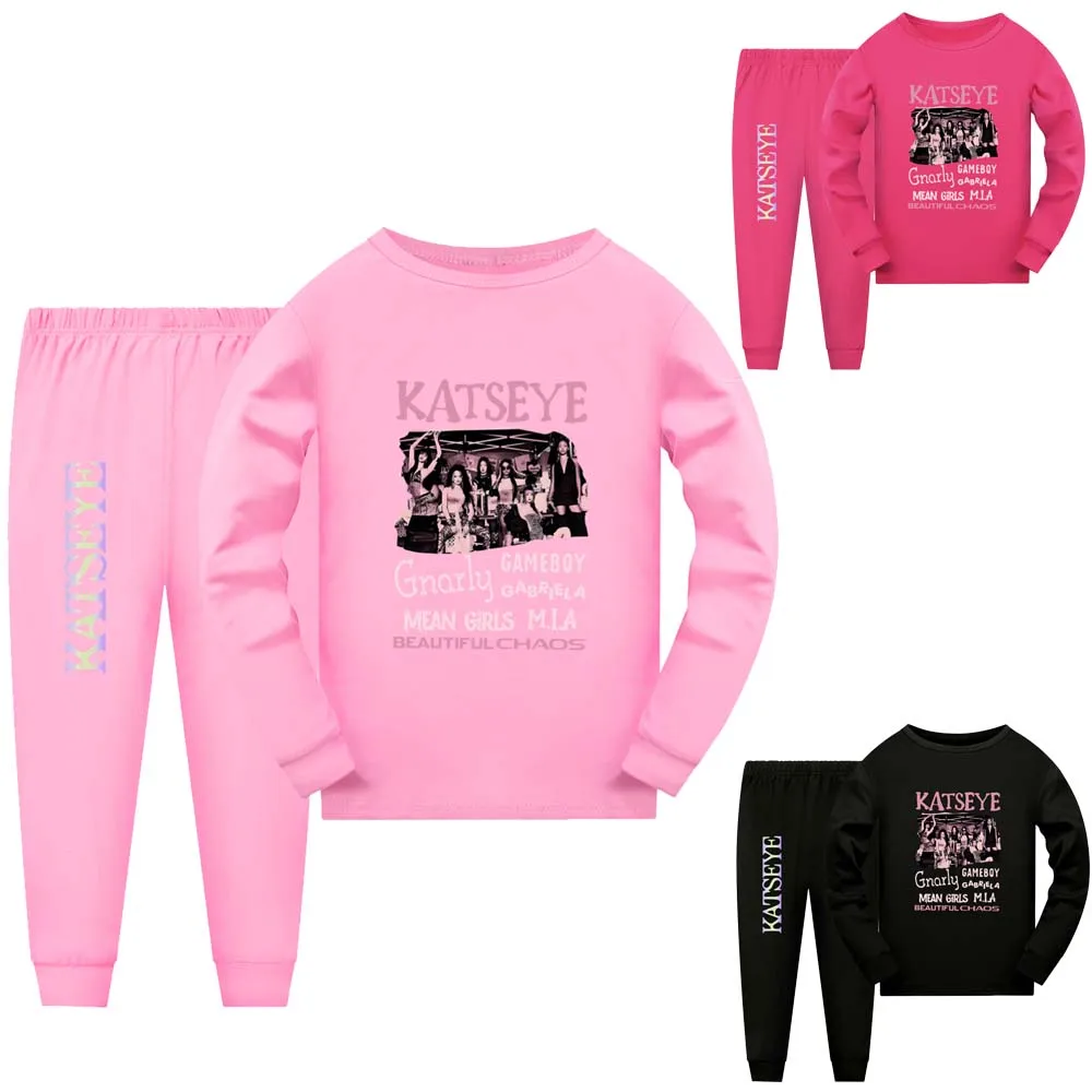 KATSEYE Kids Long Sleeve Pajama Set KATSEYE The Beautiful Chaos Print Sleepwear for Boys Girls Soft & Cozy Loungewear 3-12 Years
KATSEYE Kids Long Sleeve Pajama Set KATSEYE The Beautiful Chaos Print Sleepwear for Boys Girls Soft & Cozy Loungewear 3-12 Years