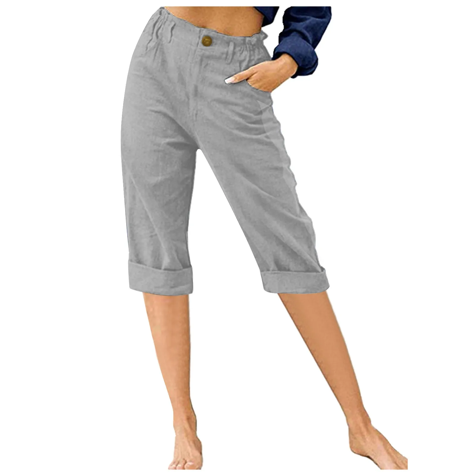 Casual Pants Women Summer 2023 New High-Waisted loose-fitting Straight Pants Female Solid Comfortable Calf-Length Trousers
Casual Pants Women Summer 2023 New High-Waisted loose-fitting Straight Pants Female Solid Comfortable Calf-Length Trousers