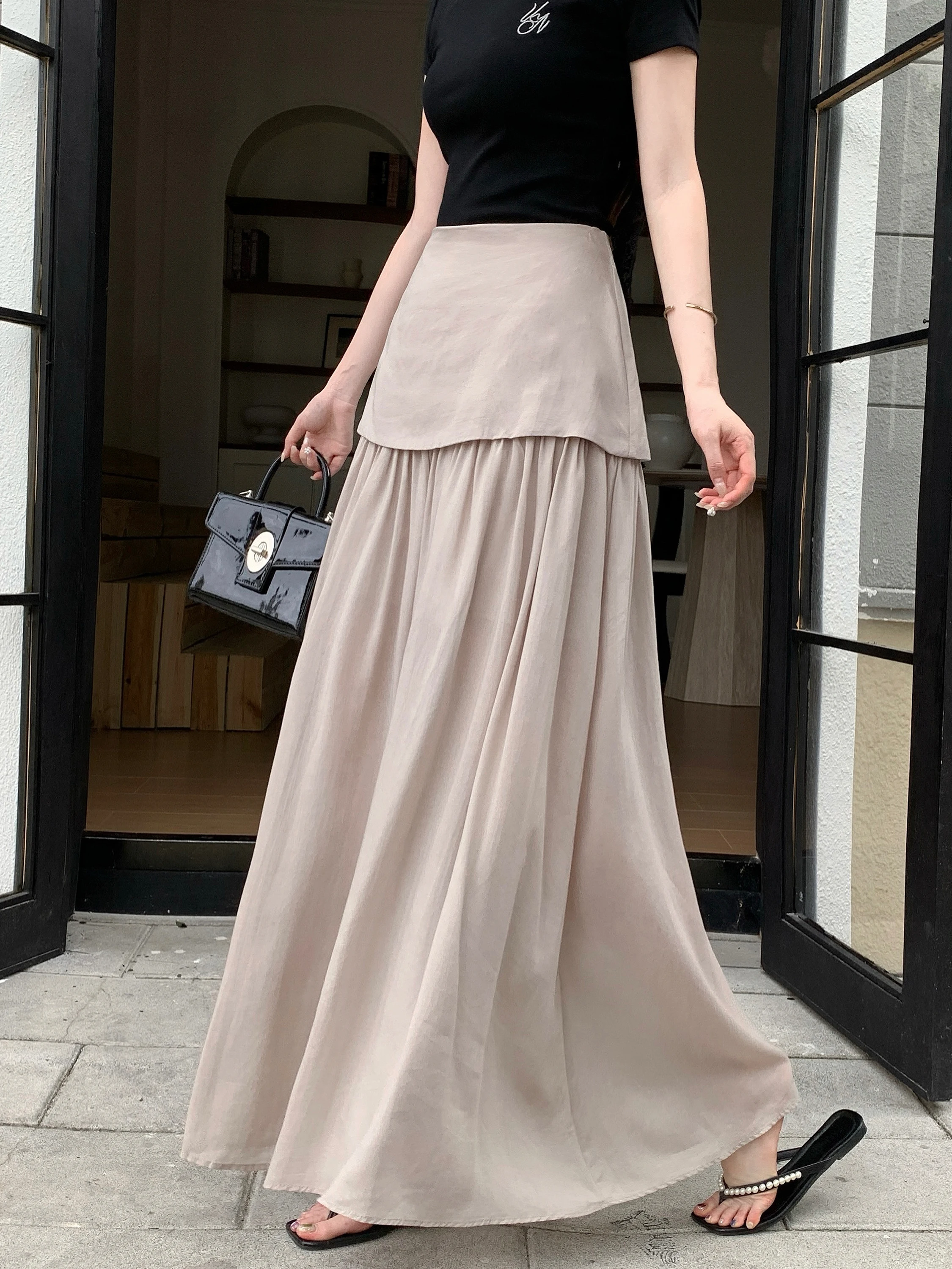 Summer High Waist A-Line Skirt Women's Casual Gathered Mesh Half-length Slimming Hip Covering Draping Skirts Korean Style
Summer High Waist A-Line Skirt Women's Casual Gathered Mesh Half-length Slimming Hip Covering Draping Skirts Korean Style