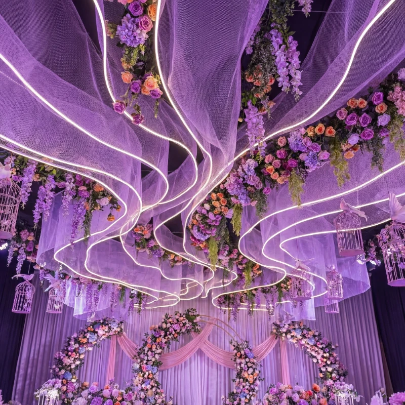 30 Meters Wedding Decorations Led Wave Ceiling Curtain Sash Hang With String Lights For Parties Beach Pavilion Event Decoration
30 Meters Wedding Decorations Led Wave Ceiling Curtain Sash Hang With String Lights For Parties Beach Pavilion Event Decoration